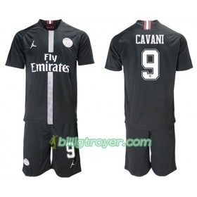 Billige Fotballdrakter Paris Saint Germain Cavani 9 Jodan Svart Barn Tredjedraktsett 2018/19 Kortermet
